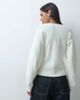 ASOS DESIGN ASOS DESIGN v neck structured cardigan in cream-WHITE - 3