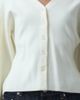 ASOS DESIGN ASOS DESIGN v neck structured cardigan in cream-WHITE - 4