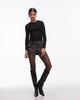 ASOS DESIGN ASOS DESIGN velvet allover sequin mini short in bronze-Brown - 2