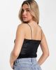ASOS DESIGN ASOS DESIGN velvet cami top with crystal ring in black - 3