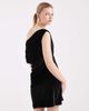 ASOS DESIGN ASOS DESIGN velvet draped one shoulder mini dress in black - 3