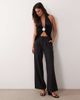 ASOS DESIGN ASOS DESIGN velvet plunge hardware top in black - 2