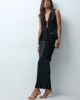 ASOS DESIGN ASOS DESIGN velvet plunge neck gather detail maxi dress in black - 1
