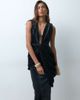 ASOS DESIGN ASOS DESIGN velvet plunge neck gather detail maxi dress in black - 2