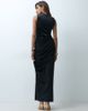 ASOS DESIGN ASOS DESIGN velvet plunge neck gather detail maxi dress in black - 4