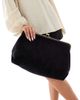 ASOS DESIGN ASOS DESIGN velvet touch oversized frame clutch bag in black - 1