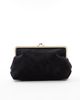 ASOS DESIGN ASOS DESIGN velvet touch oversized frame clutch bag in black - 3