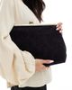 ASOS DESIGN ASOS DESIGN velvet touch oversized frame clutch bag in black - 4