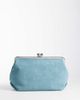 ASOS DESIGN ASOS DESIGN velvet touch oversized frame clutch bag in blue - 1