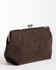 ASOS DESIGN ASOS DESIGN velvet touch oversized frame clutch purse in chocolate-Brown - 4