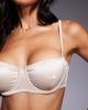 ASOS DESIGN ASOS DESIGN Vienna clean satin underwire balconette bra in oyster-Neutral - 3