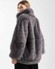 ASOS DESIGN ASOS DESIGN vintage 80s faux fur jacket with gold brooch detailing in gray - 4
