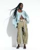 ASOS DESIGN ASOS DESIGN volume cut-out long sleeve blouse in turquoise-Blue - 1