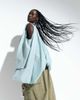 ASOS DESIGN ASOS DESIGN volume cut-out long sleeve blouse in turquoise-Blue - 3
