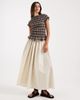 ASOS DESIGN ASOS DESIGN volume detail midi skirt in stone-White - 1