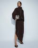 ASOS DESIGN ASOS DESIGN volume drape maxi skirt in dark brown - part of a set-Green - 1