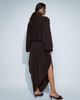 ASOS DESIGN ASOS DESIGN volume drape maxi skirt in dark brown - part of a set-Green - 4