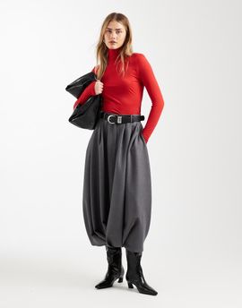 ASOS DESIGN ASOS DESIGN volume harem midi skirt in gray