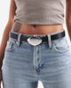ASOS DESIGN ASOS DESIGN waist and hip abstract plate jeans belt in black - 1