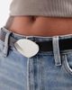 ASOS DESIGN ASOS DESIGN waist and hip abstract plate jeans belt in black - 2