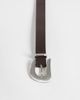 ASOS DESIGN ASOS DESIGN waist and hip belt with abstract buckle in chocolate-Brown - 2