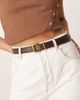 ASOS DESIGN ASOS DESIGN waist and hip belt with square buckle in chocolate-Brown - 1