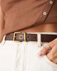 ASOS DESIGN ASOS DESIGN waist and hip belt with square buckle in chocolate-Brown - 2