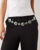ASOS DESIGN ASOS DESIGN waist and hip green stone set chain belt in silver tone - 1