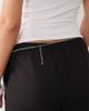 ASOS DESIGN ASOS DESIGN waist and hip green stone set chain belt in silver tone - 3