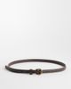 ASOS DESIGN ASOS DESIGN waist and hip skinny jeans belt in chocolate with gold buckle-Brown - 1