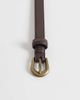 ASOS DESIGN ASOS DESIGN waist and hip skinny jeans belt in chocolate with gold buckle-Brown - 2