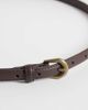ASOS DESIGN ASOS DESIGN waist and hip skinny jeans belt in chocolate with gold buckle-Brown - 3