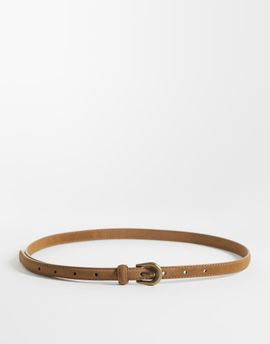 ASOS DESIGN ASOS DESIGN waist and hip skinny jeans belt in tan with antique gold-Brown