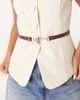 ASOS DESIGN ASOS DESIGN waist and hip snaffle hook belt in chocolate-Black - 1