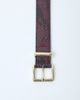 ASOS DESIGN ASOS DESIGN waist and hip square buckle belt in burgundy snake-RED - 2
