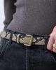 ASOS DESIGN ASOS DESIGN waist and hip square buckle belt in natural snake-NEUTRAL - 2