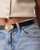 ASOS DESIGN ASOS DESIGN waist and hip textured plate belt in black - 3