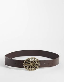 ASOS DESIGN ASOS DESIGN waist and hip vintage buckle belt in brown