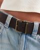 ASOS DESIGN ASOS DESIGN waist and hip wide square buckle belt in chocolate-Brown - 2