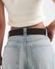 ASOS DESIGN ASOS DESIGN waist and hip wide square buckle belt in chocolate-Brown - 3