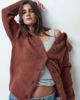 ASOS DESIGN ASOS DESIGN waisted collared cardigan in toffee-Brown - 1