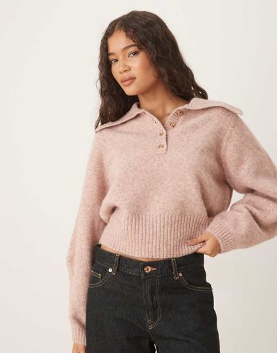 ASOS DESIGN ASOS DESIGN waisted polo shirt in pink