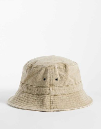 ASOS DESIGN ASOS Design washed bucket hat in neutral