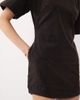 ASOS DESIGN ASOS DESIGN washed cord mini shift dress with funnel neck in black - 4