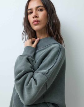 ASOS DESIGN ASOS DESIGN washed drop shoulder sweatshirt in charcoal-Gray