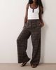 ASOS DESIGN ASOS DESIGN washed pants in brown plaid - 1