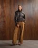ASOS DESIGN ASOS DESIGN washed real leather cropped jacket in chocolate-Brown - 2