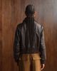 ASOS DESIGN ASOS DESIGN washed real leather cropped jacket in chocolate-Brown - 4