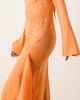 ASOS DESIGN ASOS DESIGN washed satin cowl neck maxi dress with lace details in orange - 2