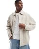 ASOS DESIGN ASOS DESIGN washed twill worker jacket in stone-Neutral - 1
